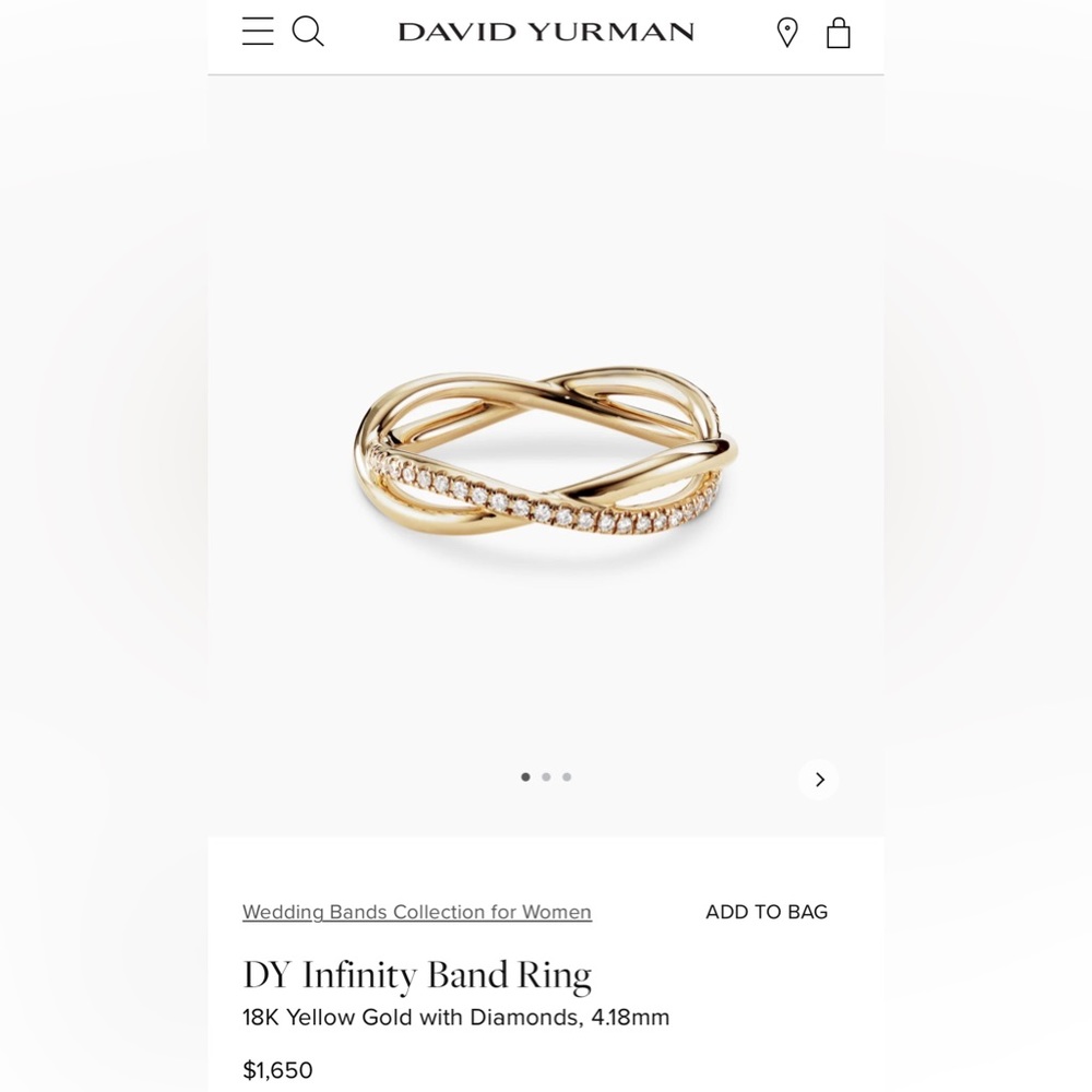 NEW IN BOX David Yurman Infinity Ring- Sz 5
